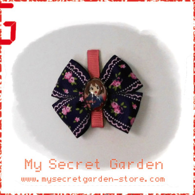 K-On ! けいおん Yui Hirasawa Anime Cabochon Mini Hair Bows Hair Clip 